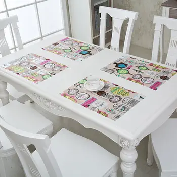 PVC placemat Soft glass insulation mat Waterproof table mat oilproof tablecloth Western mat Bowl cup mat 1st 4pcs table cover
PVC placemat Soft glass insulation mat Waterproof table mat oilproof tablecloth Western mat Bowl cup mat 1st 4pcs table cover