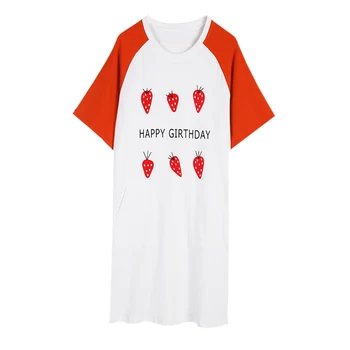 women nightgown cotton sleepshirt simple sleep clothing strawberry print short sleeved sleepwear female pyjamas girl nightdress
women nightgown cotton sleepshirt simple sleep clothing strawberry print short sleeved sleepwear female pyjamas girl nightdress