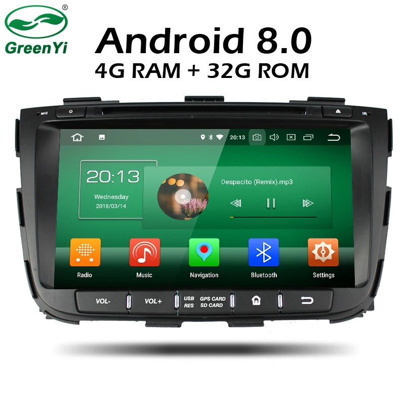 GreenYi 4G RAM Android 8.0 Car DVD For Kia Sorento 2012 2013 2014 Octa Core 32G ROM Radio GPS Multimedia Player Head Unit
GreenYi 4G RAM Android 8.0 Car DVD For Kia Sorento 2012 2013 2014 Octa Core 32G ROM Radio GPS Multimedia Player Head Unit