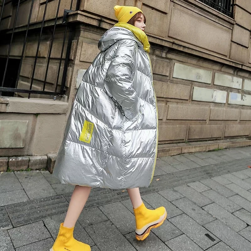 Streetwear Metal Silver Winter Jacket Oversized Loose women Winter Coat Hooded Long Jacket Female Parkas 2019 Cotton Parka MY35
Streetwear Metal Silver Winter Jacket Oversized Loose women Winter Coat Hooded Long Jacket Female Parkas 2019 Cotton Parka MY35