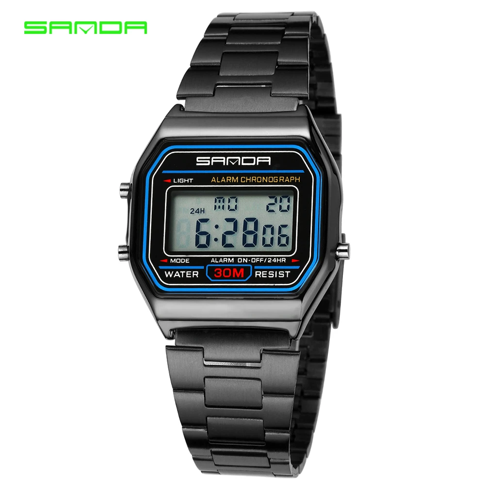 SANDA Sports Brand Men's Fashion Watch LED Men's Digital Watch Stainless Steel Waterproof Men's Quartz Watch Masculino Relojes
SANDA Sports Brand Men's Fashion Watch LED Men's Digital Watch Stainless Steel Waterproof Men's Quartz Watch Masculino Relojes
