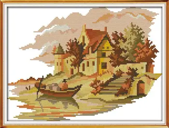 New DIY Needlework Patchwork The lakeside houses 2 DMC Counted Cross Stitch Set for Embroidery Knitting Needles Crafts Hobby
New DIY Needlework Patchwork The lakeside houses 2 DMC Counted Cross Stitch Set for Embroidery Knitting Needles Crafts Hobby