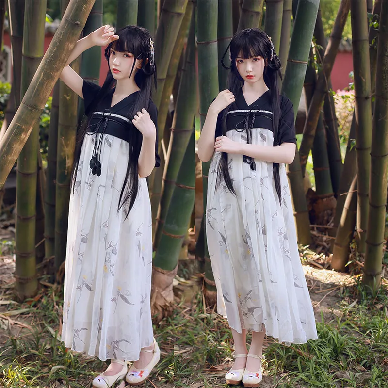 Women Hanfu Chinese National Cosplay Clothes Printing Chiffon Ancient Dress Lady Festival Outfit Reform Casual Clothing DC1122
Women Hanfu Chinese National Cosplay Clothes Printing Chiffon Ancient Dress Lady Festival Outfit Reform Casual Clothing DC1122