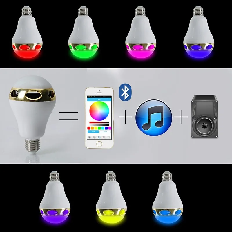 20pcs/lot New Arrival Multi-Functional Bulbs Smart E26/E27 Bulb RC Colorful LED Bluetooth 3.0 Speaker Lights LED Bulb
20pcs/lot New Arrival Multi-Functional Bulbs Smart E26/E27 Bulb RC Colorful LED Bluetooth 3.0 Speaker Lights LED Bulb