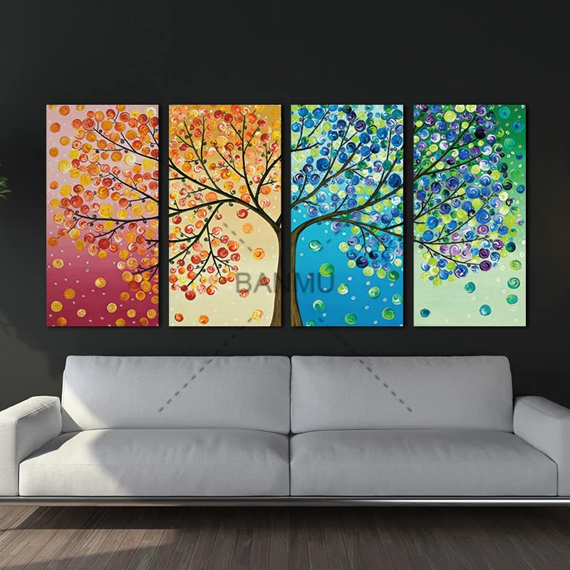 Four Season Life Tree Picture Lucky Tree Painting Tree Canvas Art Family Tree Poster Colourful Leaf Tree Spray Wall Art Painting
Four Season Life Tree Picture Lucky Tree Painting Tree Canvas Art Family Tree Poster Colourful Leaf Tree Spray Wall Art Painting