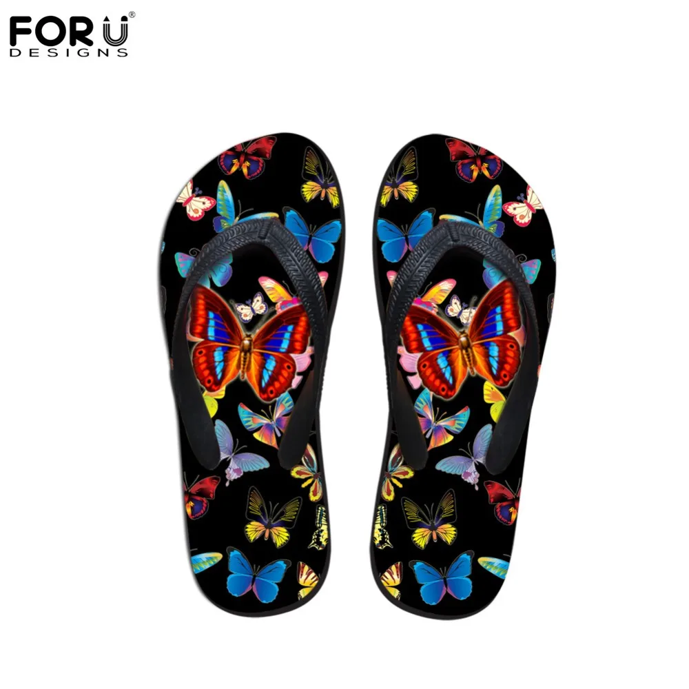 FORUDESIGNS 3D Animal Butterfly Prints Women House Flip Flops Casual Summer Beach Slippers for Ladies Black Flipflops Mujer
FORUDESIGNS 3D Animal Butterfly Prints Women House Flip Flops Casual Summer Beach Slippers for Ladies Black Flipflops Mujer