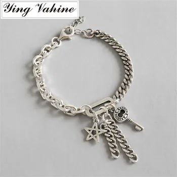 Authentic 925 Sterling Silver Jewelry Key & Star Pendant Charm Bracelets for Women
Authentic 925 Sterling Silver Jewelry Key & Star Pendant Charm Bracelets for Women