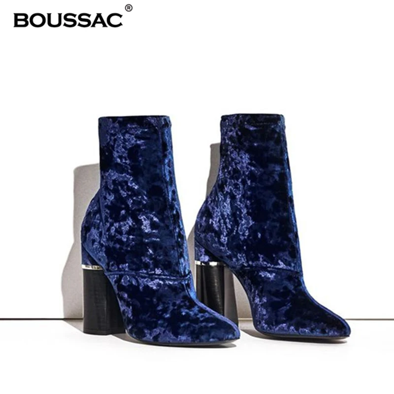 Velvet Women Boots Pointed Toe High Heel Boots Winter Boots Kendall Boots SWE0065
Velvet Women Boots Pointed Toe High Heel Boots Winter Boots Kendall Boots SWE0065