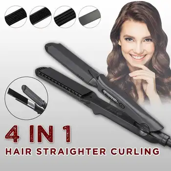 4 In 1 Interchangeable Hair Straightener LED Display Curling Curler Professional Hair Straightener Flat Iron Hairstyle 110-240V
4 In 1 Interchangeable Hair Straightener LED Display Curling Curler Professional Hair Straightener Flat Iron Hairstyle 110-240V