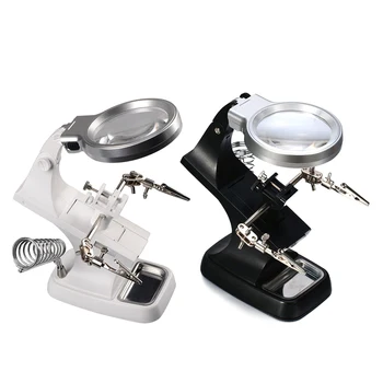 3X 4.5X Magnifying Glass Welding LED Magnifier Alligator Clip Holder Clamp Helping Hand Soldering Iron Repair Mgnifying Tool
3X 4.5X Magnifying Glass Welding LED Magnifier Alligator Clip Holder Clamp Helping Hand Soldering Iron Repair Mgnifying Tool