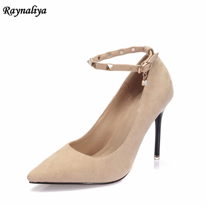 Ladies Formal Shoes Black Work Women High Heels Pointed Toe Office Fashion Spring New Ankle Strap Rivets Pumps 10CM XZL-A0042
Ladies Formal Shoes Black Work Women High Heels Pointed Toe Office Fashion Spring New Ankle Strap Rivets Pumps 10CM XZL-A0042