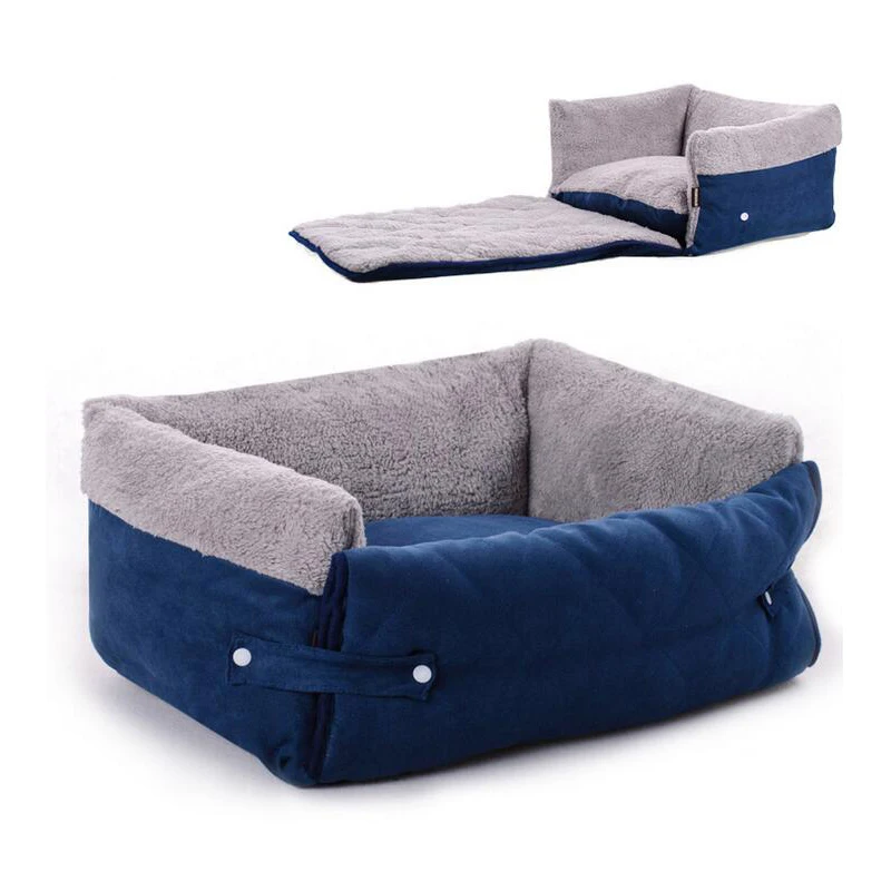 Image New Arrival Multifunction Dog Bed Renovate Pet Kennel 2 Color Size M L Soft Teddy Bear Dog House For Small and large Dog Mat