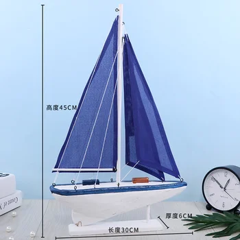 Mediterranean Sailboat Model Solid Wood Craft Boat Blue White Cloth Boat Home Decoration Accessories Furnishing Ornaments Gifts
Mediterranean Sailboat Model Solid Wood Craft Boat Blue White Cloth Boat Home Decoration Accessories Furnishing Ornaments Gifts
