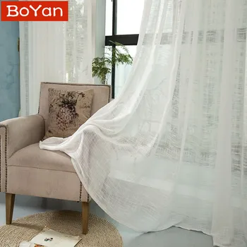 5 Color Curtains Solid White Tulle Window Curtains for Living Room Bedroom Window Treatment Sheer Curtain Salon Flax Yarn
5 Color Curtains Solid White Tulle Window Curtains for Living Room Bedroom Window Treatment Sheer Curtain Salon Flax Yarn