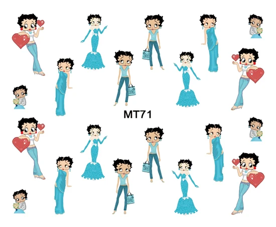 Nail Decal MT71 Cartoon Blue Betty Nail Art Water Transfer Sticker Decal For Nail Art Tattoo Tips Boop DIY Nail Tool
Nail Decal MT71 Cartoon Blue Betty Nail Art Water Transfer Sticker Decal For Nail Art Tattoo Tips Boop DIY Nail Tool