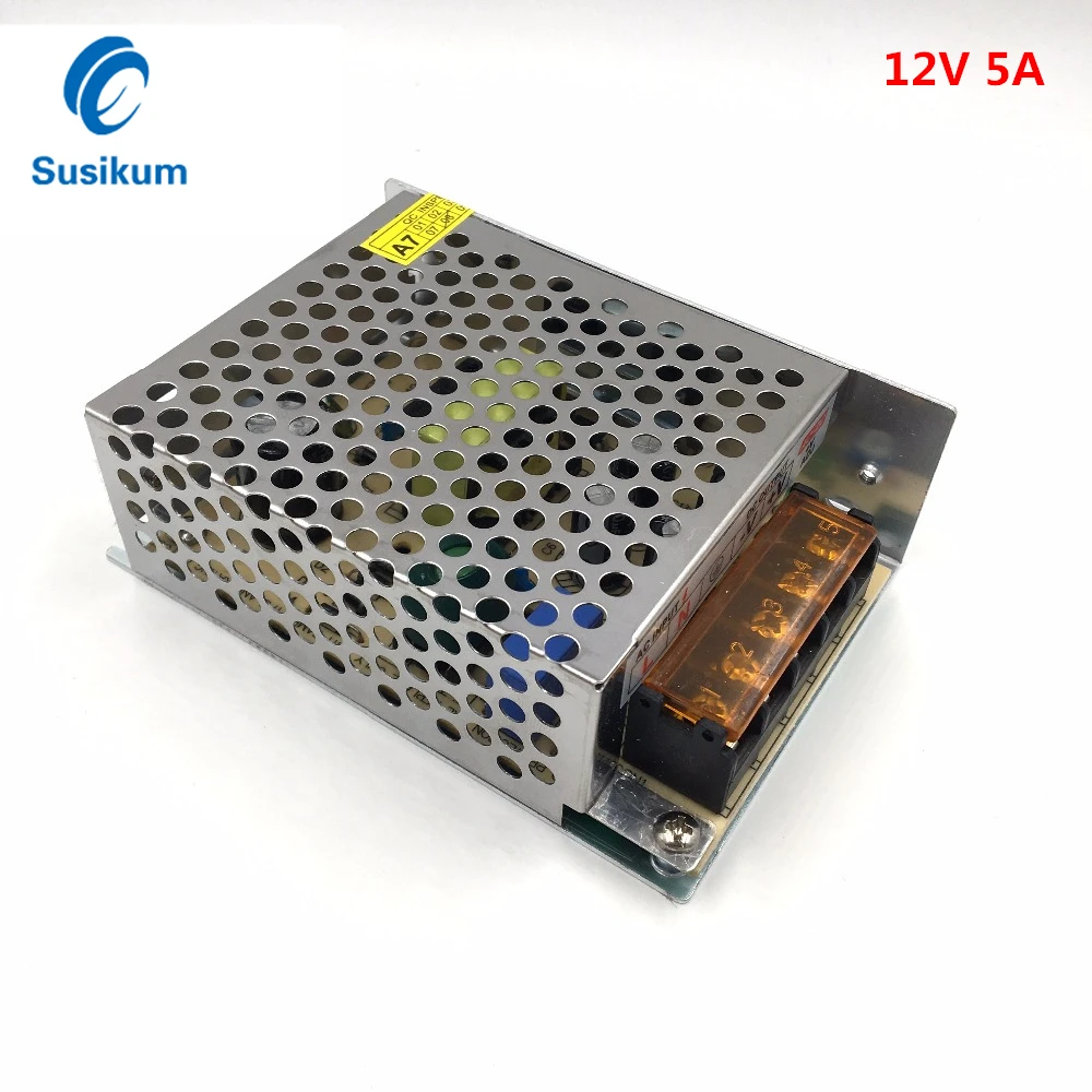 DC12V 5A 60W Power Switching Power Supply Transformer AC 100V-220V Input For CCTV Camera System
DC12V 5A 60W Power Switching Power Supply Transformer AC 100V-220V Input For CCTV Camera System