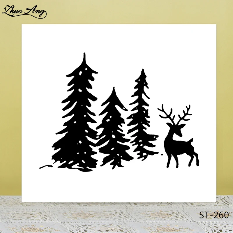 ZhuoAng Pine and Elk Clear Stamps/Seal for DIY Scrapbooking Photo Album Card Making DIY Decoration Supply
ZhuoAng Pine and Elk Clear Stamps/Seal for DIY Scrapbooking Photo Album Card Making DIY Decoration Supply