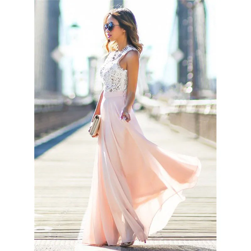 Lace Pink Dress Women Formal Long Maxi Wedding Party Chiffon Women's Dress Clothes vestido feminino
Lace Pink Dress Women Formal Long Maxi Wedding Party Chiffon Women's Dress Clothes vestido feminino