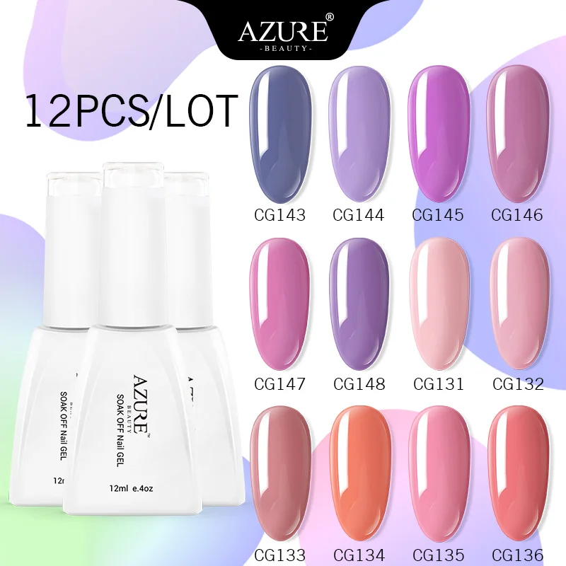 AZURE BEAUTY 12Pcs/Lot Long Lasting Led Hybrid Nail Gel Polish Azure Semi Permanent UV Gel Lacquer Nail Art Gel Enamel Kits
AZURE BEAUTY 12Pcs/Lot Long Lasting Led Hybrid Nail Gel Polish Azure Semi Permanent UV Gel Lacquer Nail Art Gel Enamel Kits
