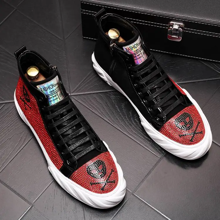 ERRFC British Luxury Mens Red Casual Comfort Shoes Round Toe Lace Up Rhinestone Man Trending Leisure Shoes Silver Hombre Zapatos
ERRFC British Luxury Mens Red Casual Comfort Shoes Round Toe Lace Up Rhinestone Man Trending Leisure Shoes Silver Hombre Zapatos