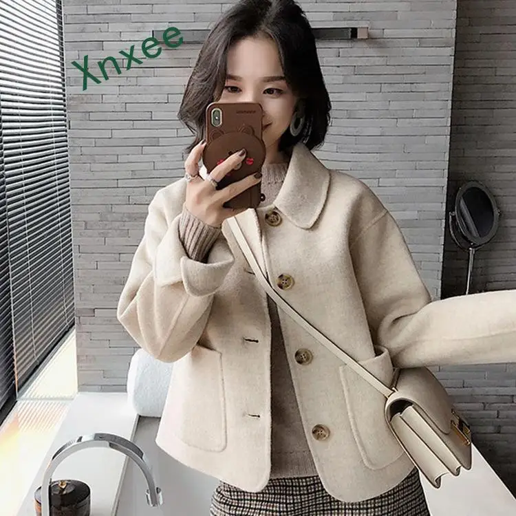 Xnxee Women Solid Chic Single Breasted Pockets Kawaii Short Blends Students All-match Thicker Coat Women's Elegant Wool Coats
Xnxee Women Solid Chic Single Breasted Pockets Kawaii Short Blends Students All-match Thicker Coat Women's Elegant Wool Coats