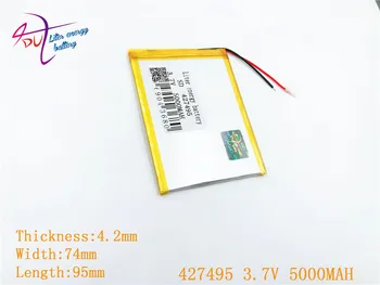 427495 3.7V 5000MAH 407595 Li-ion Tablet pc battery For 7,8,9 inch tablet PC Polymer lithiumion Battery With High Quality
427495 3.7V 5000MAH 407595 Li-ion Tablet pc battery For 7,8,9 inch tablet PC Polymer lithiumion Battery With High Quality