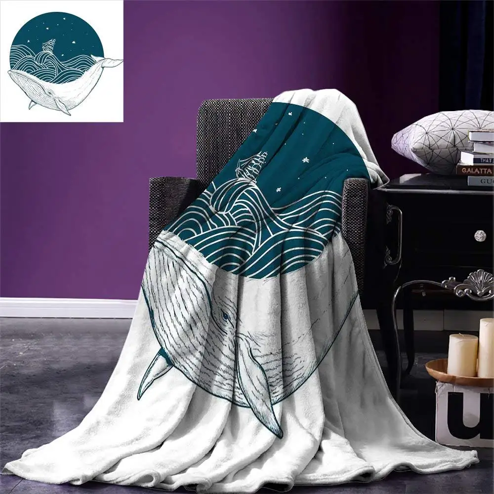 Christmas Blanket Big Whale Swimming in a Wavy Ocean with Stars and Old Antique Ship Artwork Print Warm Adults Blanket
Christmas Blanket Big Whale Swimming in a Wavy Ocean with Stars and Old Antique Ship Artwork Print Warm Adults Blanket