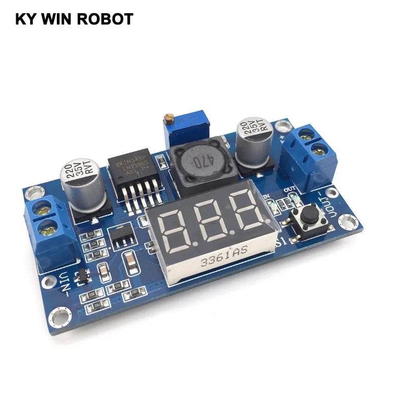 DC Buck Step Down Module LM2596 DC/DC 4.0~40V to 1.25-37V Adjustable Voltage Regulator With LED Voltmeter
DC Buck Step Down Module LM2596 DC/DC 4.0~40V to 1.25-37V Adjustable Voltage Regulator With LED Voltmeter