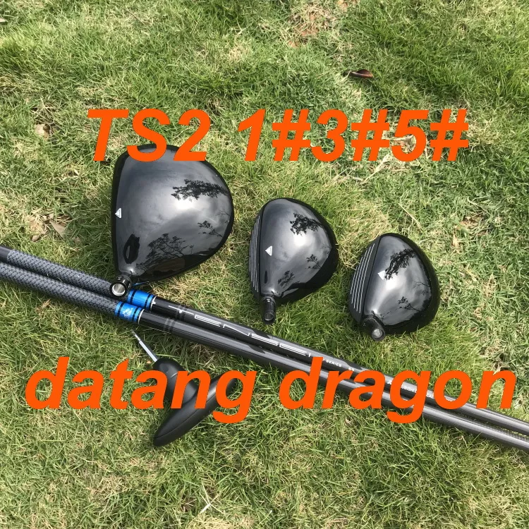 

2019 New datang dragon golf woods TS2 driver 3#5# fairway woods with TENSEI 65 shaft headcover wrench 3pcs golf clubs