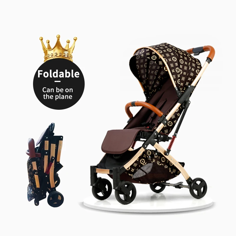 

8 free gifts new color babyfond 2019 on promotion 170 degrees adjustable baby stroller 5.8kg newborn use can boarding directly