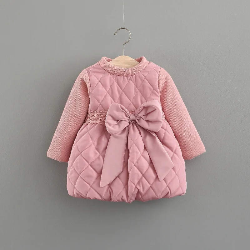 Fashion Children Autumn Winter Long Sleeve Baby Girls Kids Bow Princess Warm Velvet Thicken Infants Tutu Dress Vestidos S7879
Fashion Children Autumn Winter Long Sleeve Baby Girls Kids Bow Princess Warm Velvet Thicken Infants Tutu Dress Vestidos S7879