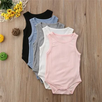 Cute Newborn Kid Baby Boy Girl Clothes Solid Color Pure Jumpsuit Romper Body suit Playsuit Sleeveless Babe Kids Boys Outfits New
Cute Newborn Kid Baby Boy Girl Clothes Solid Color Pure Jumpsuit Romper Body suit Playsuit Sleeveless Babe Kids Boys Outfits New