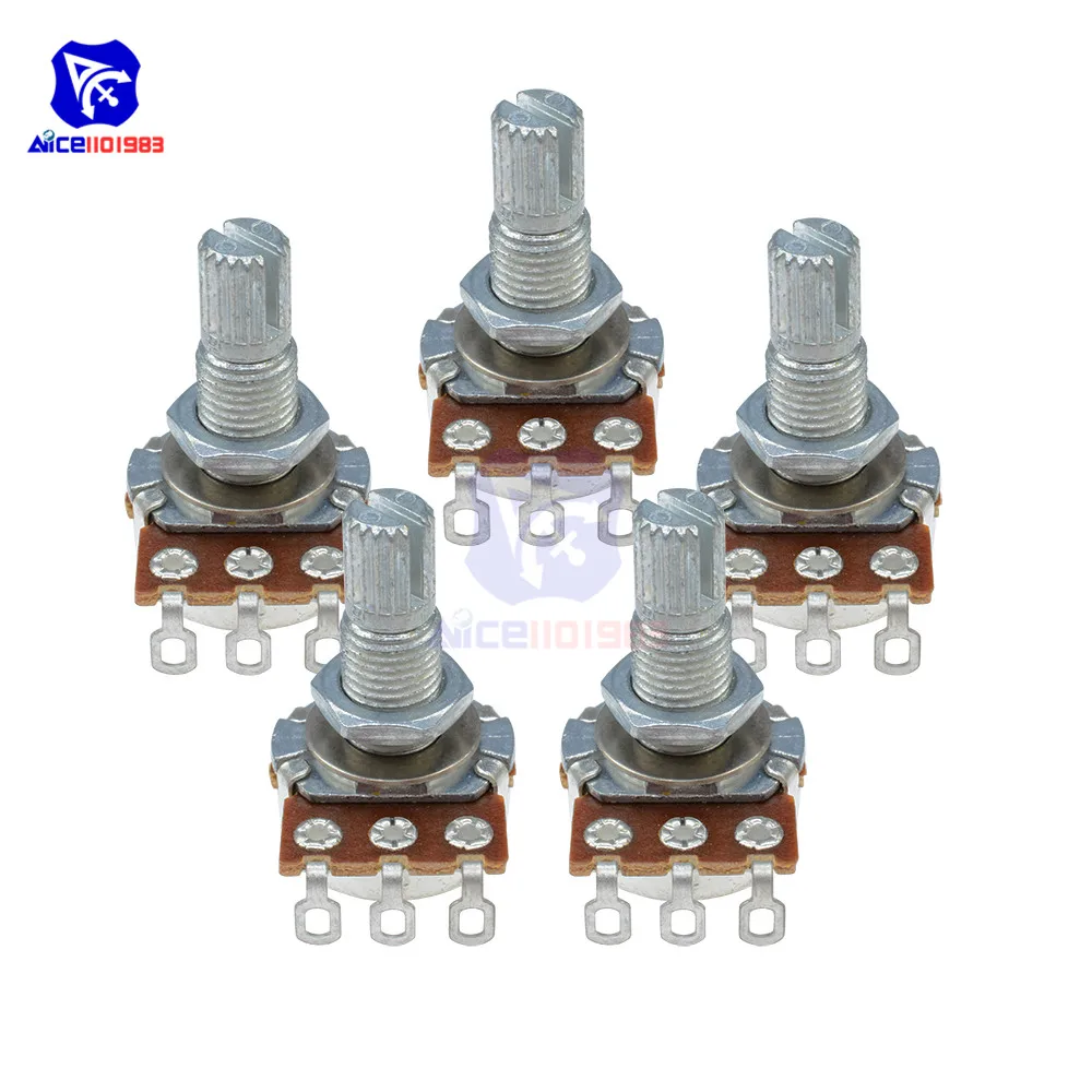 5PCS/Lot Guitar Potentiometer Resistor B500K Ohm 3 Pin Linear Taper Rotary Potentiometer for Electric Guitar
5PCS/Lot Guitar Potentiometer Resistor B500K Ohm 3 Pin Linear Taper Rotary Potentiometer for Electric Guitar