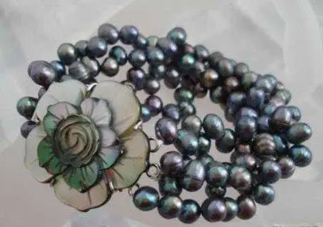 Perfect Pearl Jewellery,Top Quality 6-9mm Black Rice Freshwater Pearl Bracelet,Flower Clasp,Nice Women Birthday Gift
Perfect Pearl Jewellery,Top Quality 6-9mm Black Rice Freshwater Pearl Bracelet,Flower Clasp,Nice Women Birthday Gift