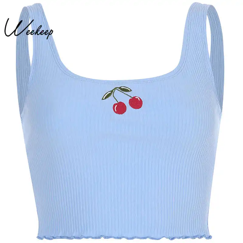 Weekeep Women Embroidery Tank Top Streetwear Cropped Backless Fitness Tank Tops 2019 Summer Sleeveless Top Women
Weekeep Women Embroidery Tank Top Streetwear Cropped Backless Fitness Tank Tops 2019 Summer Sleeveless Top Women