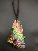 100% German natural quartz crystal rainbow {bismuto} espécime mineral pingente.(China)
