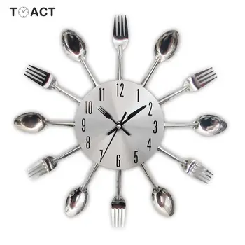 Large Wall Clock For Kitchen Knife And Fork Spoon Clocks Stainless Steel Modern Design Living Room Quartz Home Watches
Large Wall Clock For Kitchen Knife And Fork Spoon Clocks Stainless Steel Modern Design Living Room Quartz Home Watches