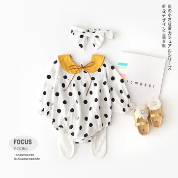 2019 Korean Style Girls Dots Bow Rompers Cotton Full Sleeve Fashion Girls Jumpsuits 0-2Years
2019 Korean Style Girls Dots Bow Rompers Cotton Full Sleeve Fashion Girls Jumpsuits 0-2Years