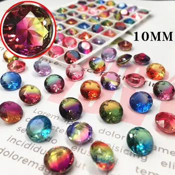 10.0mm perforated Round tourmaline Stones Loose Gemstones Pendant Naked Diamond Gradient Crystal Drill DIY Jewelry Accessories
10.0mm perforated Round tourmaline Stones Loose Gemstones Pendant Naked Diamond Gradient Crystal Drill DIY Jewelry Accessories