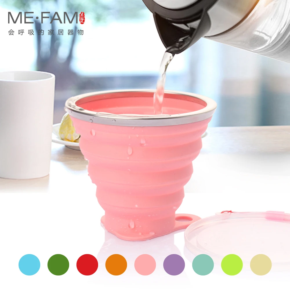 ME.FAM 270ml Stainless Steel Silicone Folding Cup With Lanyard / Dustproof Cover Lid Outdoor Coffee Cups Retractable Travel Copa
ME.FAM 270ml Stainless Steel Silicone Folding Cup With Lanyard / Dustproof Cover Lid Outdoor Coffee Cups Retractable Travel Copa
