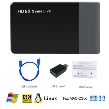 USB 3.0 HDMI Game Capture Card Full 1080P Video Capture UVC Live Broadcast Streaming for PS4 WiiU Xbox One Xbox 360 Windows MAC
USB 3.0 HDMI Game Capture Card Full 1080P Video Capture UVC Live Broadcast Streaming for PS4 WiiU Xbox One Xbox 360 Windows MAC