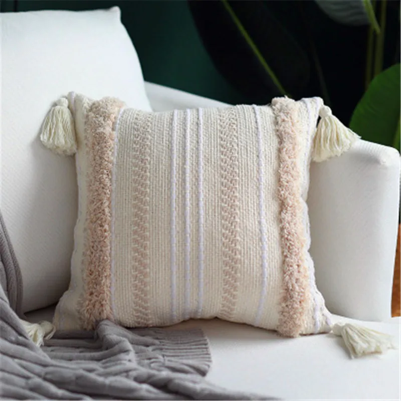Cotton Thread Soft Cushion Cover With Fringe Pillowcase With Tufted Edges Area Weeping Willow 30X50cm 50X50cm 45x45cm
Cotton Thread Soft Cushion Cover With Fringe Pillowcase With Tufted Edges Area Weeping Willow 30X50cm 50X50cm 45x45cm