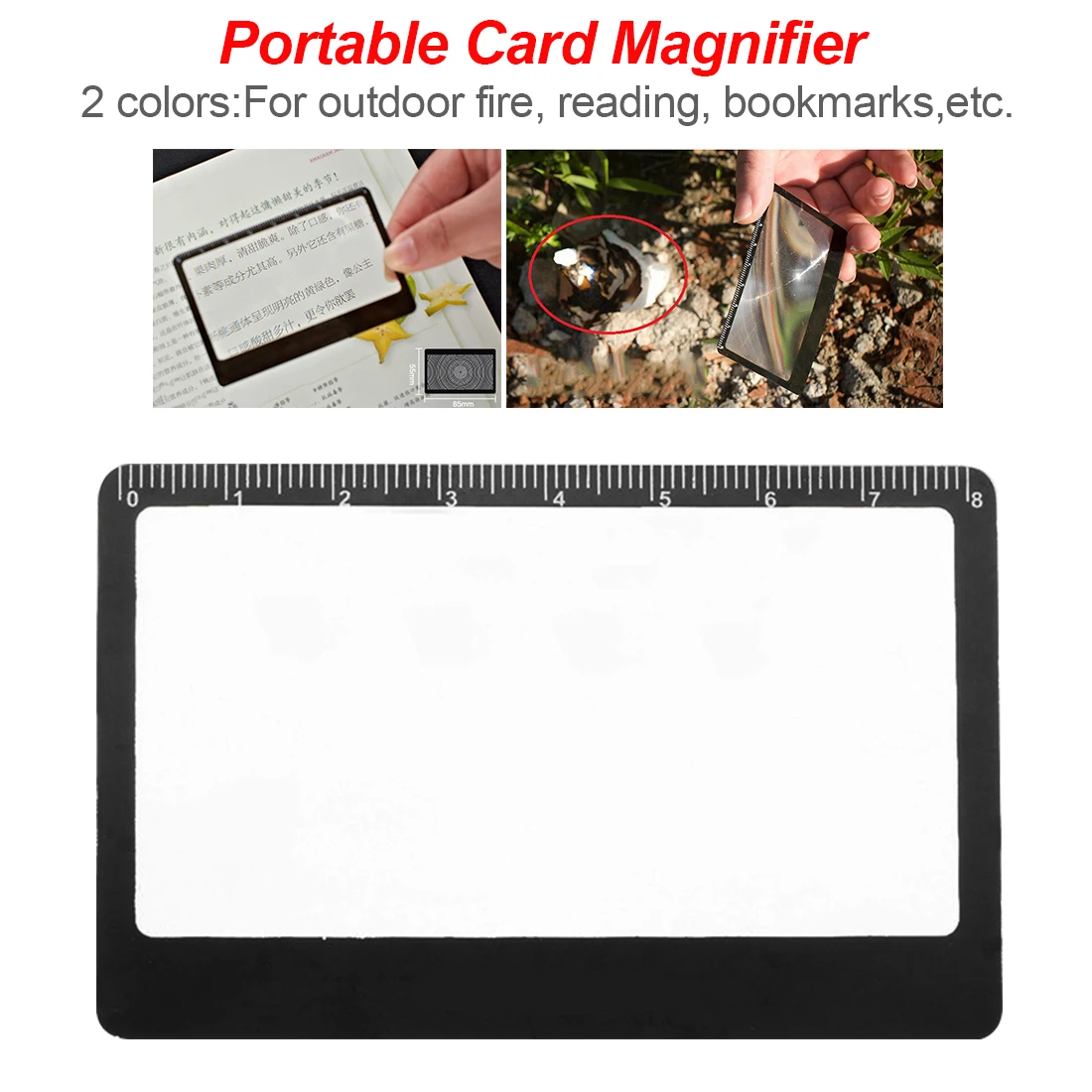 3 X Ultra-thin Magnifying Glass Pocket Credit Card Size for Fresnel Lens Reading Magnifying Glass
3 X Ultra-thin Magnifying Glass Pocket Credit Card Size for Fresnel Lens Reading Magnifying Glass