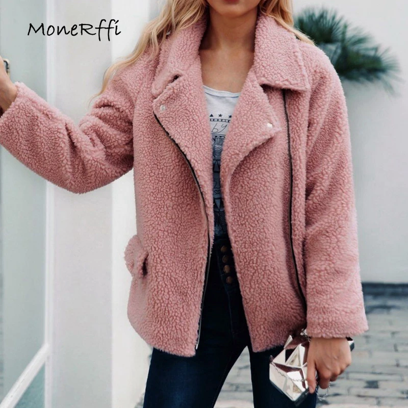 MoneRffi 2019 Faux Lambswool Jacket Women Winter Thick Coat Long Sleeve Jackets Motorcycle Lapel Bomber Plus Size 3XL Outwear
MoneRffi 2019 Faux Lambswool Jacket Women Winter Thick Coat Long Sleeve Jackets Motorcycle Lapel Bomber Plus Size 3XL Outwear