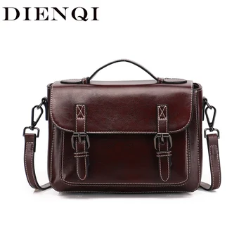 DIENQI Vintage Satchels Genuine Leather Messenger Bags Women Leather Handbags Ladies Small Crossbody Bags for Women sac a main
DIENQI Vintage Satchels Genuine Leather Messenger Bags Women Leather Handbags Ladies Small Crossbody Bags for Women sac a main