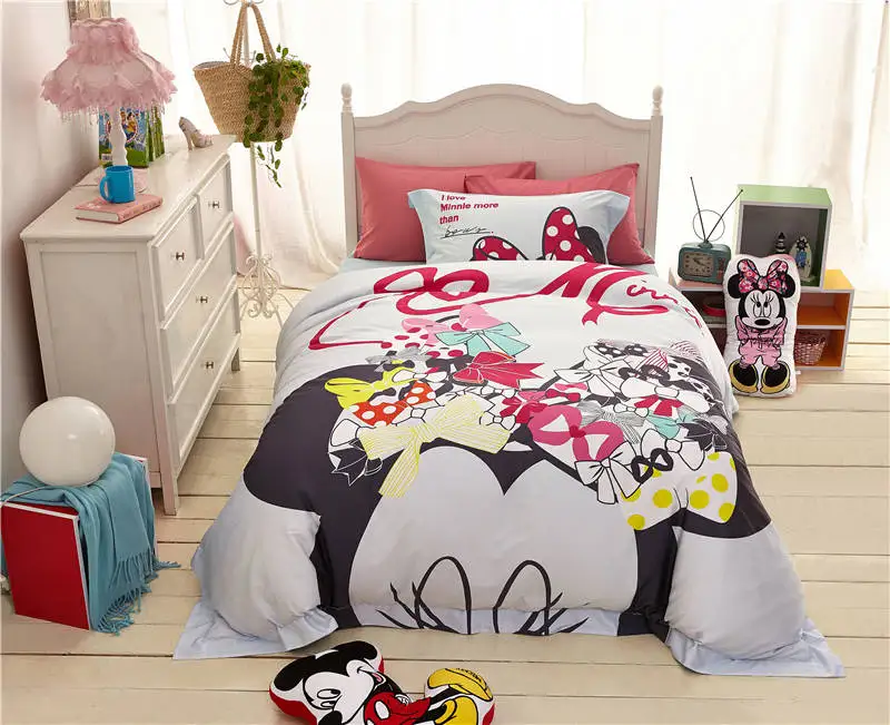 high quality 1000TC minnie mouse bedding set for girl's home decor cartoon comforter cotton twin full queen size bed duvet cover
high quality 1000TC minnie mouse bedding set for girl's home decor cartoon comforter cotton twin full queen size bed duvet cover
