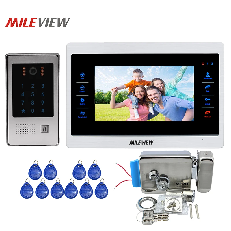 Free Shipping 1.0MP 720P AHD 10" Video Intercom Door Phone Record Screen Kit RFID Keypad Doorbell Camera Electric Control Lock
Free Shipping 1.0MP 720P AHD 10" Video Intercom Door Phone Record Screen Kit RFID Keypad Doorbell Camera Electric Control Lock