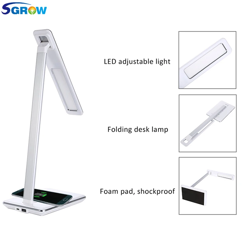 SGROW Foldable Touch Wireless Charging Table Lamp for Bedroom USB Desk Lights Fixtures forIphone X/8Plus Samsung Galaxy LED Lamp
SGROW Foldable Touch Wireless Charging Table Lamp for Bedroom USB Desk Lights Fixtures forIphone X/8Plus Samsung Galaxy LED Lamp