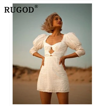 RUGOD Sexy backless women white dress Vintage puff sleeve square collar hollow out ladies dresses vestidos Elegant summer dress
RUGOD Sexy backless women white dress Vintage puff sleeve square collar hollow out ladies dresses vestidos Elegant summer dress
