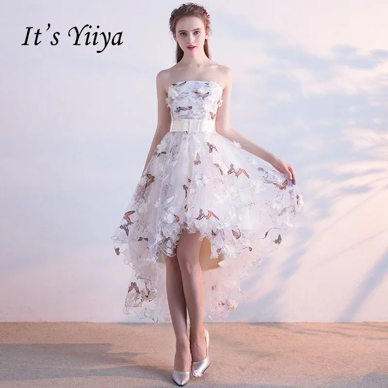 It's YiiYa Strapless Pleat Lace Up High-low Asymmetry Vintage Elegant Flowers Taffeta Prom Gown Dancing Party Prom Dresses LX018
It's YiiYa Strapless Pleat Lace Up High-low Asymmetry Vintage Elegant Flowers Taffeta Prom Gown Dancing Party Prom Dresses LX018